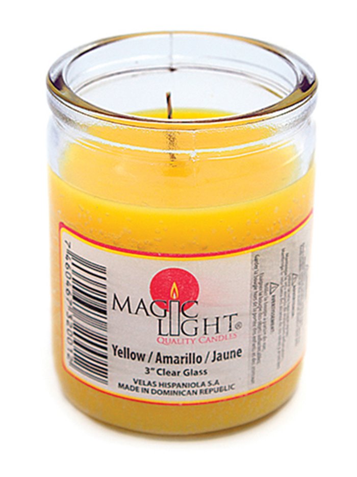 11126 - Magic Light 50 Hrs Candle 3" Yellow - 24 Count - Box:  - Loc: H9