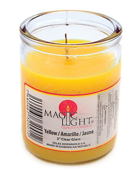 11126 - Magic Light 50 Hrs Candle 3" Yellow - 24 Count - Box:  - Loc: H9