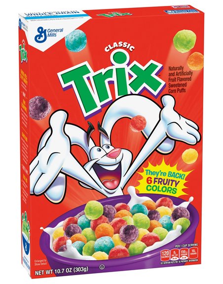 11157 - General Mills Trix Cereal - 10.7 oz. (Case of 12) - Box:  - Loc: E2