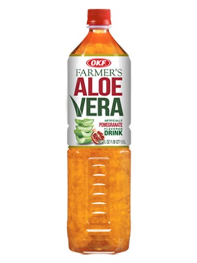 11171 - OKF Aloe Vera Drink, Pomegranate - 1.5 Lt (Case of 12) - Box:  - Loc: F7