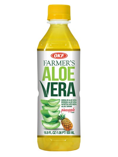 11173 - OKF Aloe Vera Drink, Pineapple - 500ml (Case of 20) - Box:  - Loc: F9