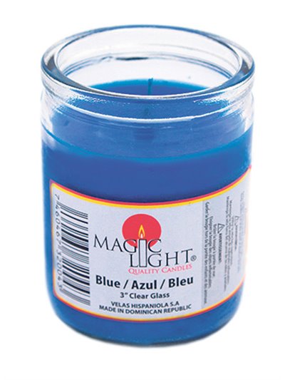 11887 - Magic Light 50 Hrs Candle 3" Blue - 24 Count - Box:  - Loc: H13