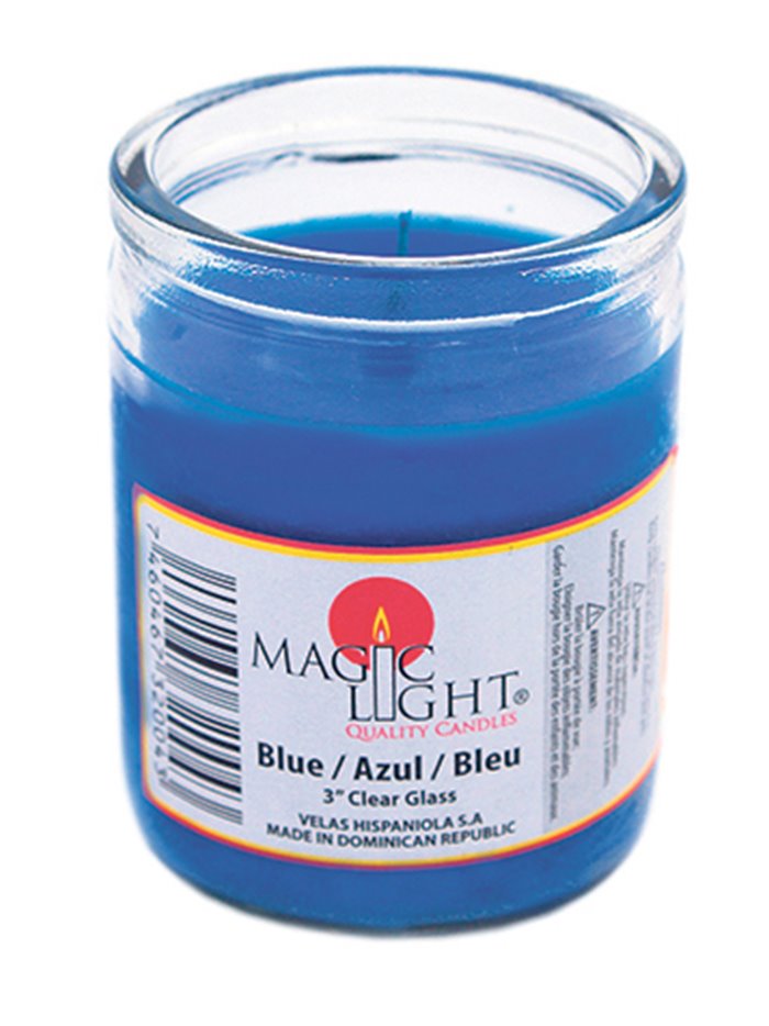 11887 - Magic Light 50 Hrs Candle 3" Blue - 24 Count - Box:  - Loc: H13
