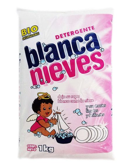 12782 - Blanca Nieves Laundry Detergent - 18 Bags/1Kg - Box:  - Loc: B5