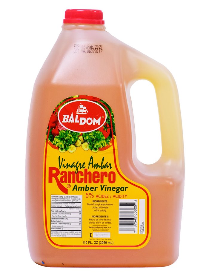 14498 - Ranchero Ambar Vinegar - 104-110oz. (Case of 4) - Box:  - Loc: H7