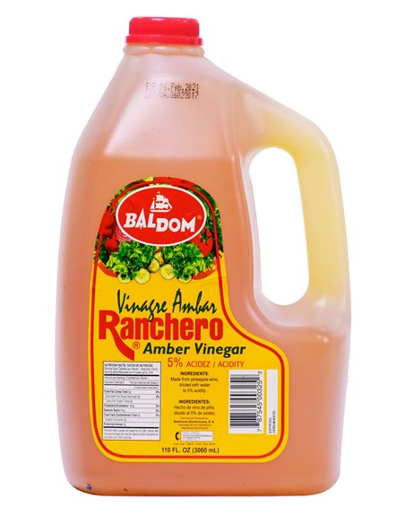 14498 - Ranchero Ambar Vinegar - 104-110oz. (Case of 4) - Box:  - Loc: H7