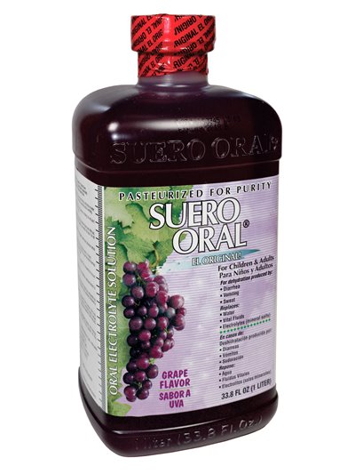 10745 - Suero Oral Grape, 1 lt. - (Case of 8) - Box:  - Loc: D0