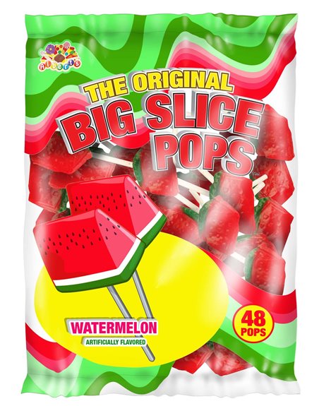1062 - Big Slice Pops Watermelon - 48ct - Box:  - Loc: M7
