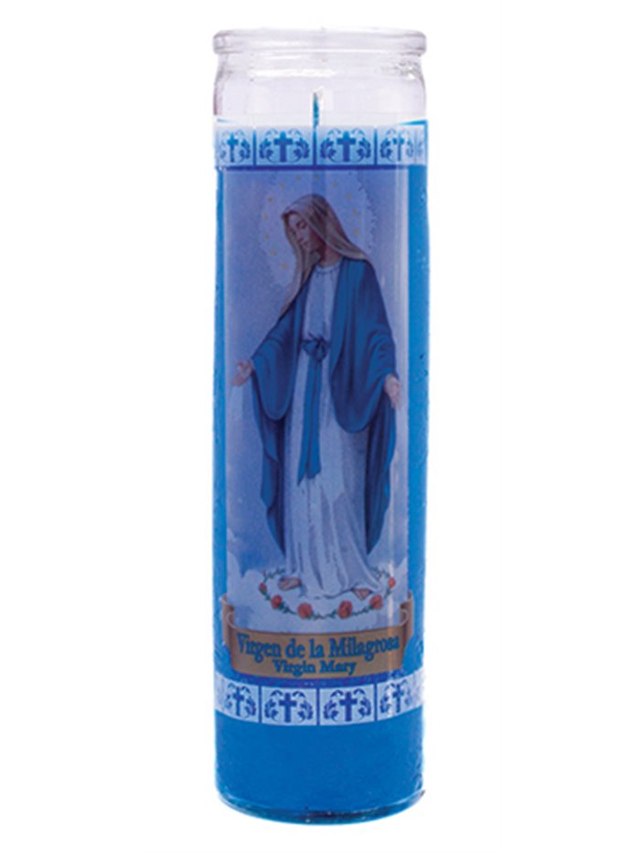 8481 - Candle Virgen Milagrosa - (Case of 12) - Box:  - Loc: H11