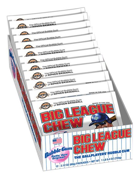 10035 - Big League Chew Original - 12ct - Box:  - Loc: L6