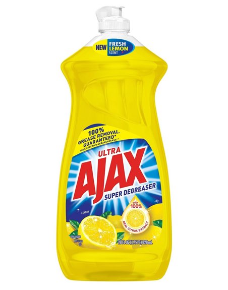 12176 - Ajax Dish Soap, Lemon - 28 fl. oz. (Case of 9) - Box:  - Loc: D1