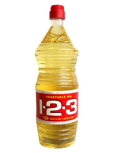 14293 - 1-2-3 Vegetable Oil - 33.8 fl. oz. (Case of 12) - Box:  - Loc: G5
