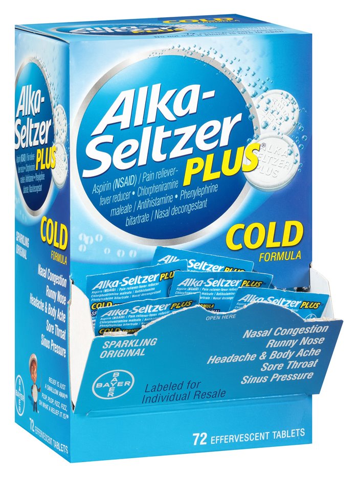 15799 - Alka - Seltzer Plus Cold - 72ct - Box:  - Loc: K1
