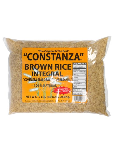 13869 - La Constanzera Brown Rice - 5 lb. ( 80 oz. ) - Box:  - Loc: H1