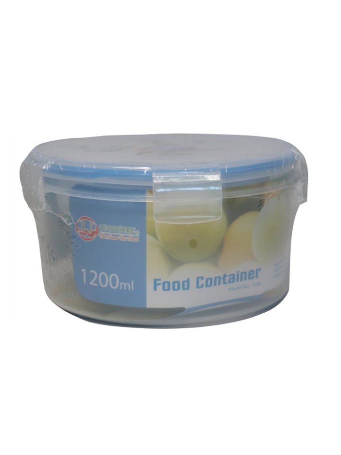 11638 - Plastic Round Food Container - 3 Pcs ( 330/680/1200ml ) - Box:  - Loc: J9