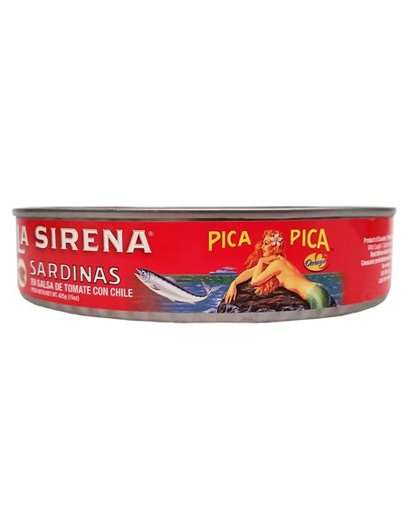 16755 - La Sirena Sardines Pica Pica in Spicy Tomato Sauce - 15 oz. - Box:  - Loc: H6