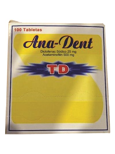 16980 - Acetaminof??n 500mg - 100ct (50 Packets/2 Tablets) - Box:  - Loc: K7-99