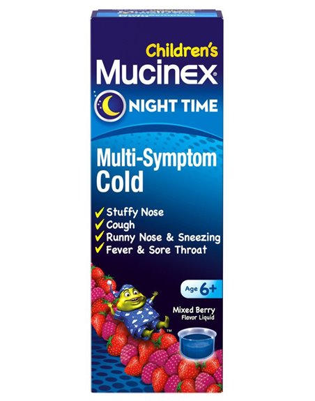 16992 - Mucinex Children's Night Time M-S Cold - 4 fl. oz. - Box:  - Loc: K4