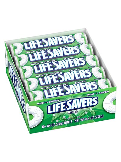 1088 - LifeSavers Mints Wint O Green - 20ct - Box:  - Loc: M12