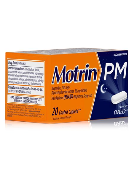 18126 - Motrin PM 200mg Caplets - 20ct - Box:  - Loc: K1