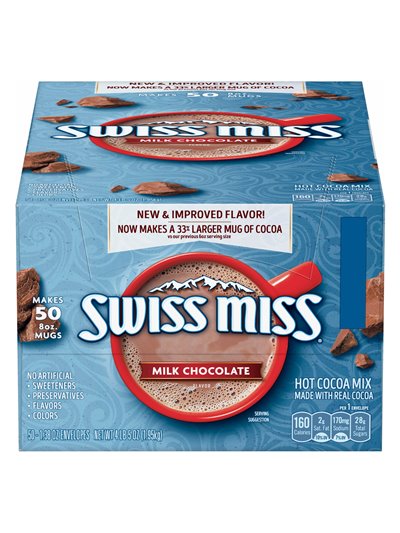 18137 - Swiss Miss Milk Chocolate - 50ct - Box:  - Loc: G3