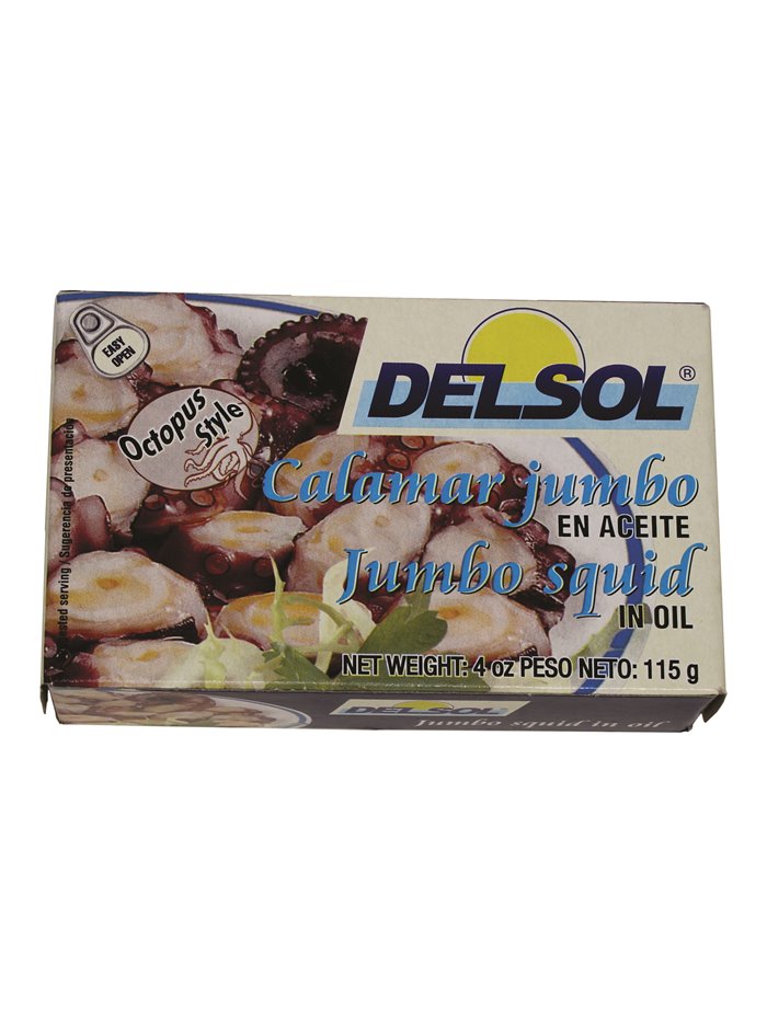 18219 - Squid / Octopus in Vegetable Oil - 4oz. - Box:  - Loc: H4