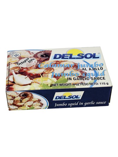 18220 - Squid / Octopus in Garlic Sauce - 4 oz. - Box:  - Loc: H4