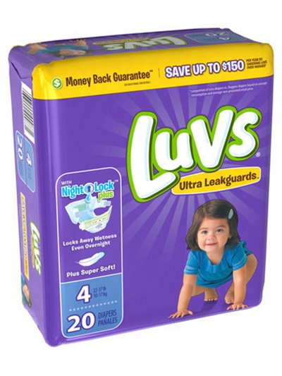 18300 - Luvs Ultra Leakguard Diapers, Size 4 - Box:  - Loc: E5