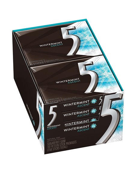 18363 - 5 Gum Ascent Wintermint - 10/15 Sticks - Box:  - Loc: N2