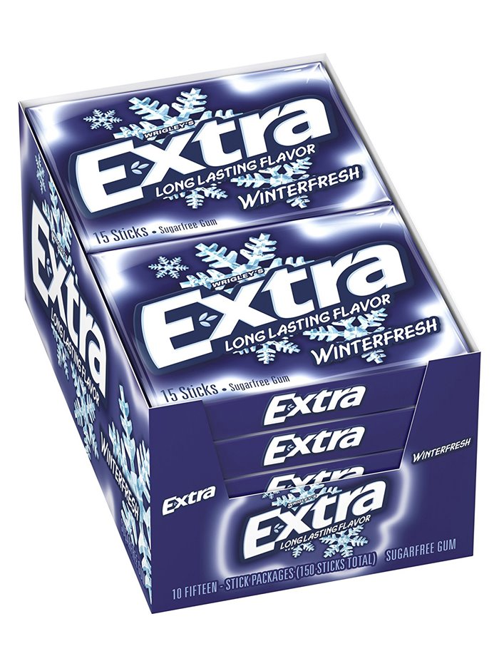 18427 - Extra Gum Winterfresh - 10/15 Sticks - Box:  - Loc: N1