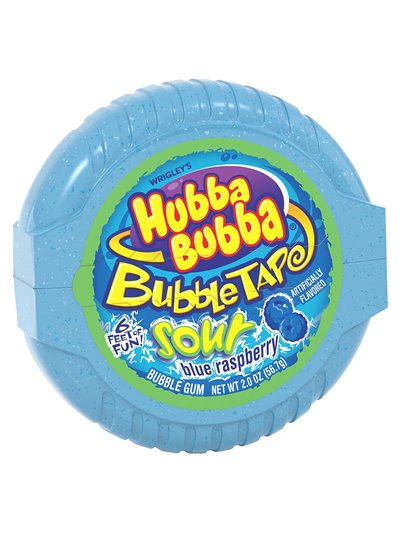 18486 - Hubba Bubba Bubble Tape, Sour Blue Raspberry - 12ct - Box:  - Loc: N1
