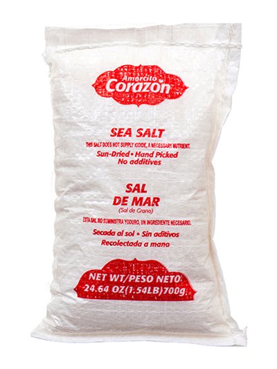 15207 - Amorcito Corazon Sea Salt - 24.64 oz ( 1.54 lb. ) - BOX: 12 Units