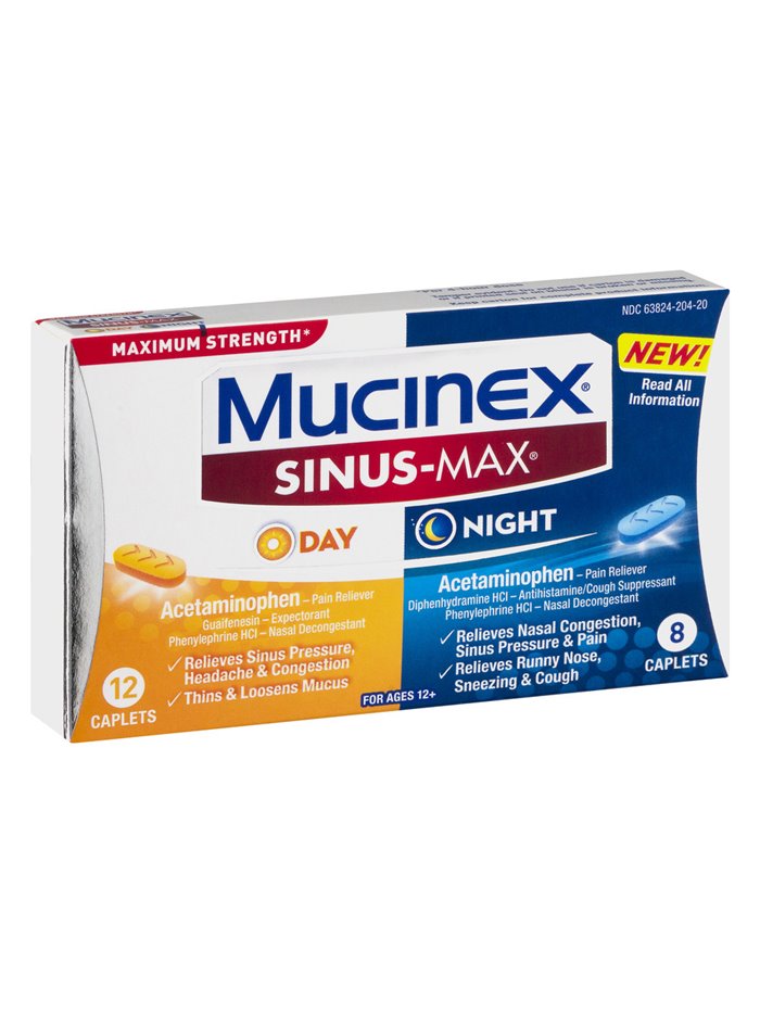 19503 - Mucinex Sinus-Max Day & Night - 20 Caplets - Box:  - Loc: N0