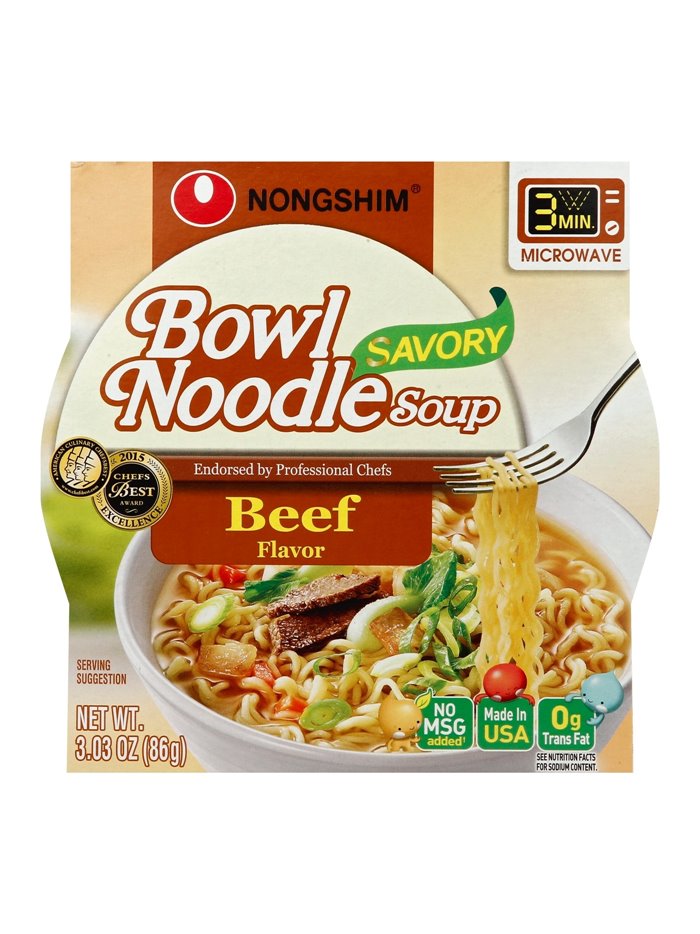 20074 - Nongshim Bowl Noodle Soup, Beef - ( 12 Pack ) - Box:  - Loc: E12