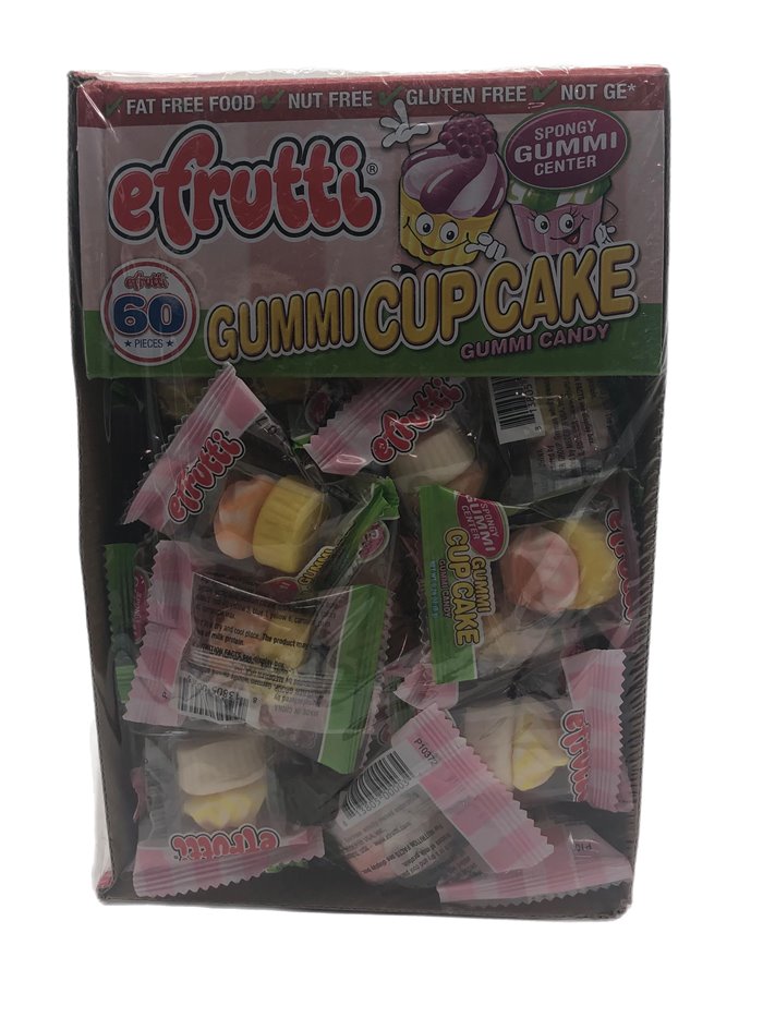 20128 - Efrutti Gummi Cup Cake - 60 Count - Box:  - Loc: L12