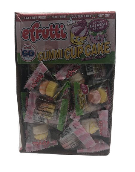 20128 - Efrutti Gummi Cup Cake - 60 Count - Box:  - Loc: L12