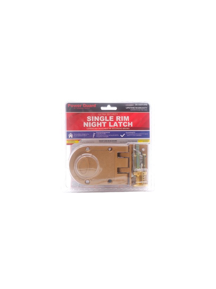 20178 - Single Rim Night Latch, Front and Rear Doors - ( DR-RSR919PB ) - Box:  - Loc: A2