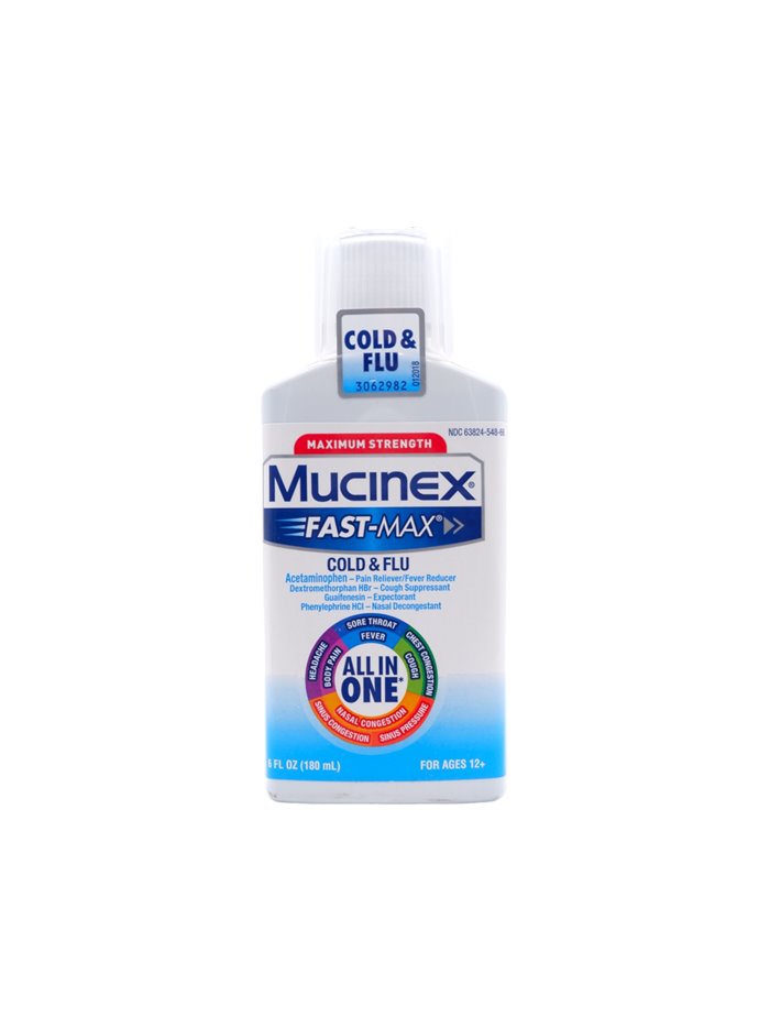 20684 - Mucinex Fast-Max Cold & Flu - 6 fl. oz. - Box:  - Loc: K4