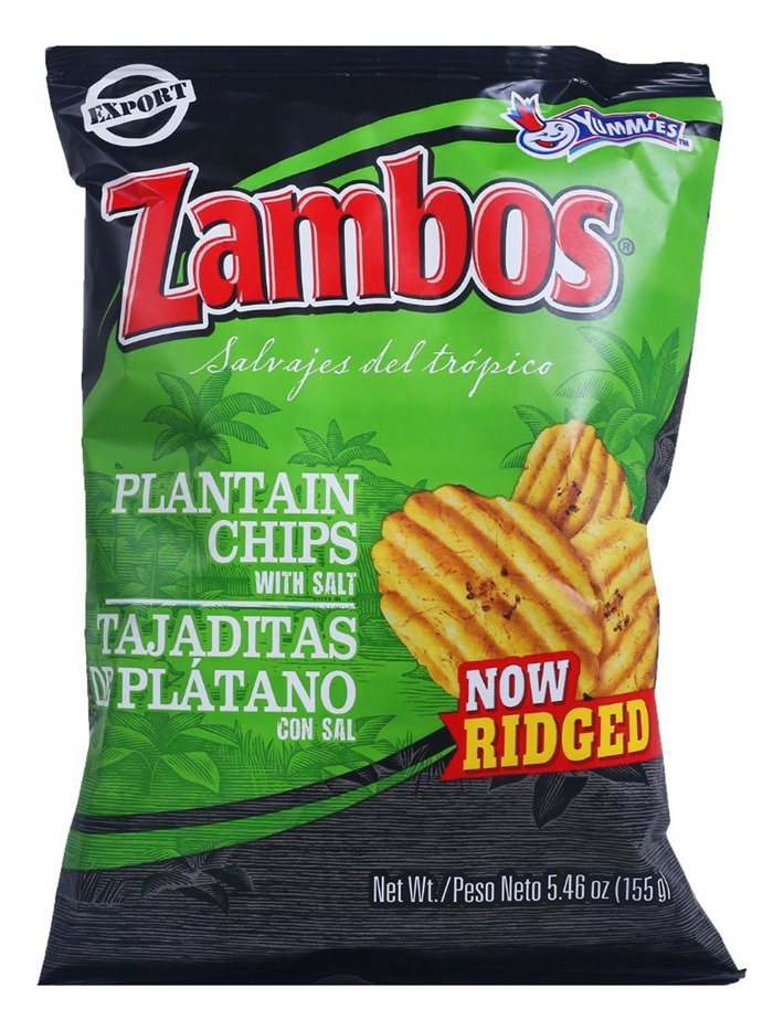 21097 - Zambos Ridged Plantain Chips - 5.5 oz ( Case of 24 ) - Box:  - Loc: N5