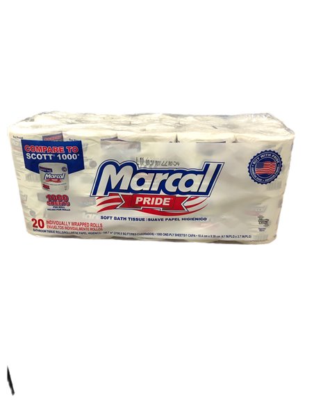 21354 - Marcal Bath Tissue - 20 Rolls - Box:  - Loc: A8