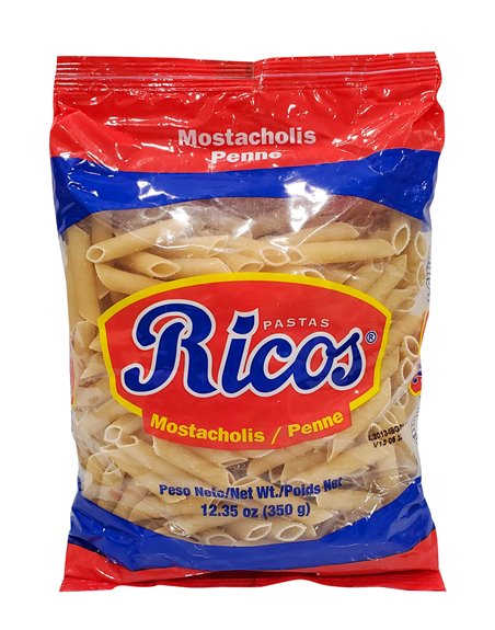 21595 - Ricos Mostacholis - 12.35 oz/350gr.  (24 Packs) - Box:  - Loc: G7