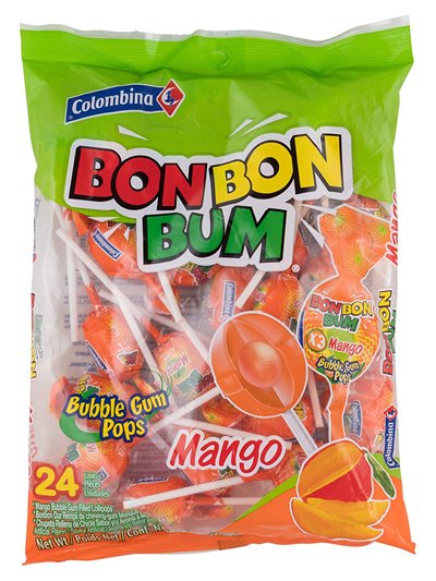 21690 - Colombina Bon Bon Bum Mango - 24 Count - Box:  - Loc: M2