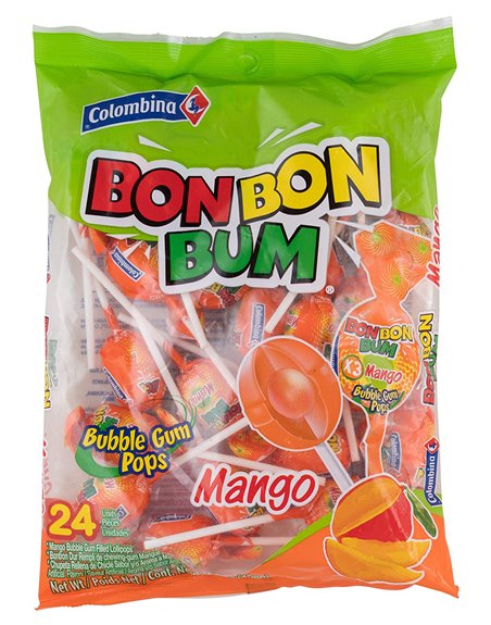 21690 - Colombina Bon Bon Bum Mango - 24 Count - Box:  - Loc: M2
