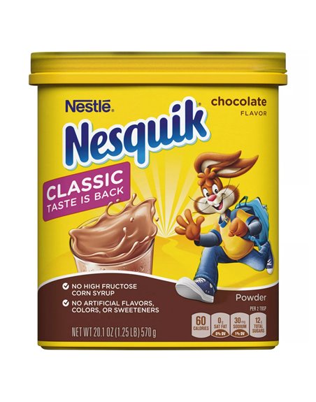 22629 - Nesquik Powder Chocolate - 20.1 oz. (Pack of 12) - Box:  - Loc: G1