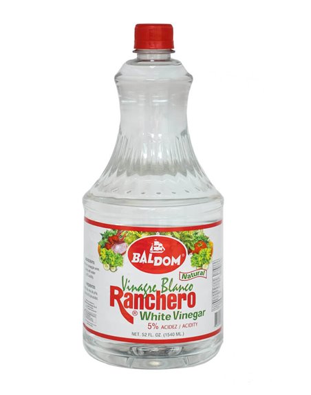 22701 - Ranchero White Vinegar 5% - 52oz. (Case of 6) - Box:  - Loc: H8