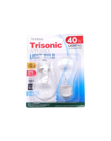 23149 - Trisonic Appliance Bulb 40 Watt/120V ( TS-E8565A ) - Box:  - Loc: A2