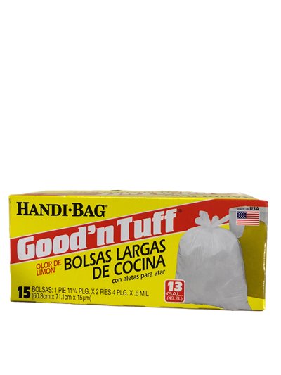 23293 - Handi-BagTrash Bag, 13 Gal - 15 Bags (Case of 24) - Box:  - Loc: A6