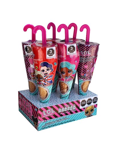 23391 - Bondy Barquillo Relleno Chocolate Sorpresa  LOL 12/ 6 pcs - Box:  - Loc: L5