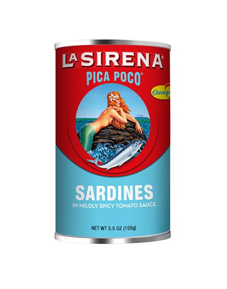 23557 - La Sirena Sardines Pica Poco (Mildly Spicy Tomato Sauce - 5.5 oz. - Box:  - Loc: M4