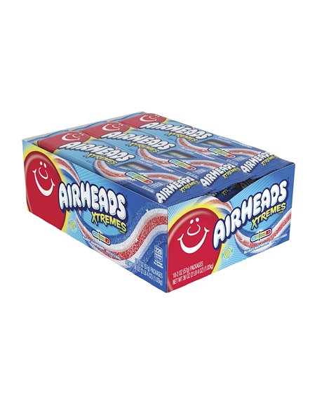 23928 - Air Heads Xtremes Blue - 18ct - Box:  - Loc: L12